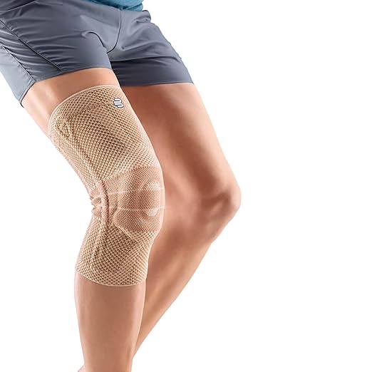 Bauerfeind - GenuTrain - Knee Brace - Targeted Support for Pain Relief and Stabilization of The Knee, Provides Relief of Weak, Swollen, and Injured Knees- Size 0 - Color Nature
