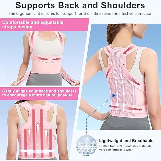 Back Posture Corrector for Women - Adjustable Straightener Back Brace Posture Corrector Under Clothes