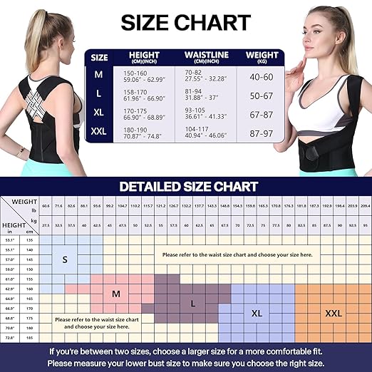 Back Brace Posture Corrector for Women and Men,Adjustable Shoulder Straightener,Used for correcting posture and scoliosis