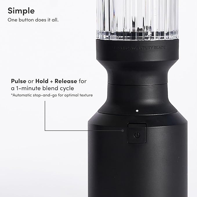 Beast Mighty 850 | Premium Compact Personal Blender | Smoothies, Shakes, Dressings, Sauces, Desserts, Dips | Blends Ice and Frozen Fruit | Includes Extra Lids and Straws | 850W (Carbon Black)