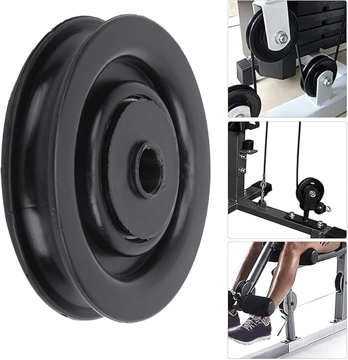 Keenso 10 Pcs 75mm/90mm Universal Nylon Bearing Pulley Wheel Fitness Hoisting Equipment for Cable Machine Gym Equipment