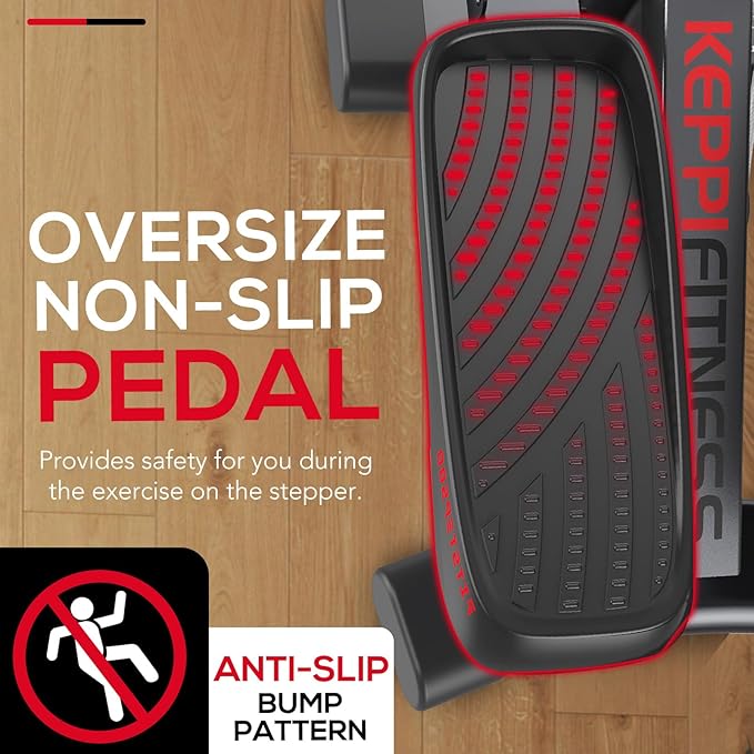 KeppiFitness Steppers for Exercise at Home, Stair Stepper for Home Gym with 350LB/400LB Capacity, Mini Stepper with Resistance Bands for Cardio Full Body Workout