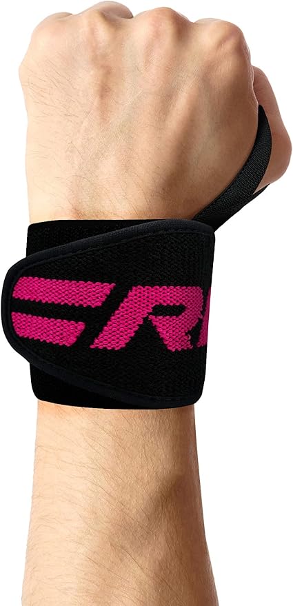 RDX Wrist Wraps for Weightlifting (Pair), IPL USPA Approved, Elasticated 18” Cotton Straps Support with Thumb Loop, Gym Wrap for Weight Lifting Powerlifting Competition Strength Training Bodybuilding