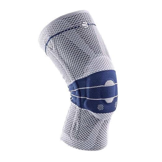 Bauerfeind - GenuTrain - Knee Brace - Targeted Support for Pain Relief and Stabilization of The Knee, Provides Relief of Weak, Swollen, and Injured Knees- Size 2 - Color Titanium