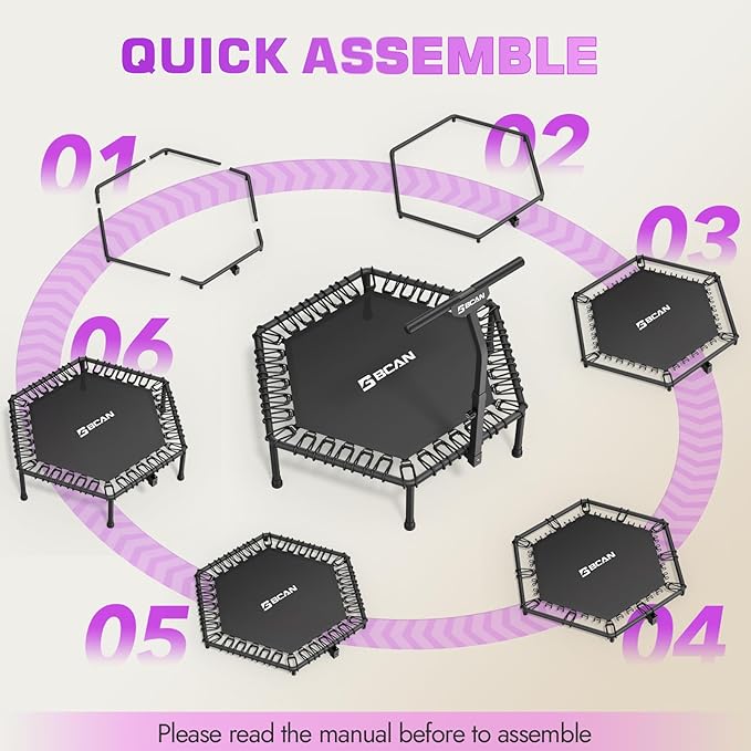 BCAN 48"/51" Mini Trampoline 450/550 LBS