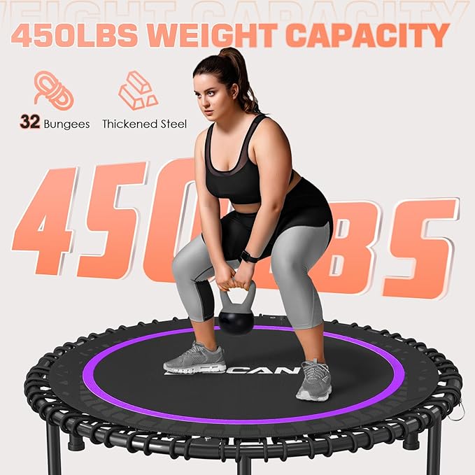 BCAN 450/550 LBS Foldable Mini Trampoline 40"/48" Fitness