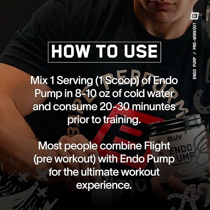 BARE PERFORMANCE NUTRITION BPN Endo Pump Pre-Workout Muscle Pump Enhancer, Increased Blood Flow/Oxygen Transport to Muscles, Prickly Pear