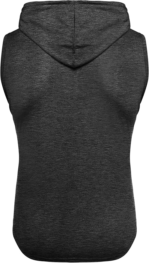 Babioboa Men's Workout Hooded Tank Tops Sleeveless Gym Hoodies Bodybuilding Muscle Shirts