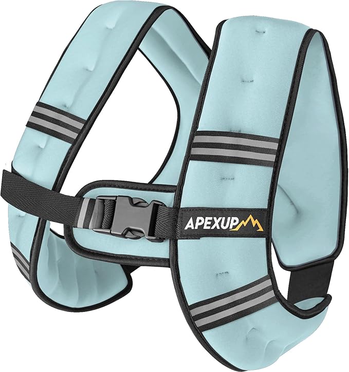 APEXUP Weighted Vest with 5lbs/10lbs/15lbs/20lbs/25lbs/30lbs Weights and Reflective Stripe, Weight Vest Men Women for Workout, Strength Training, Running