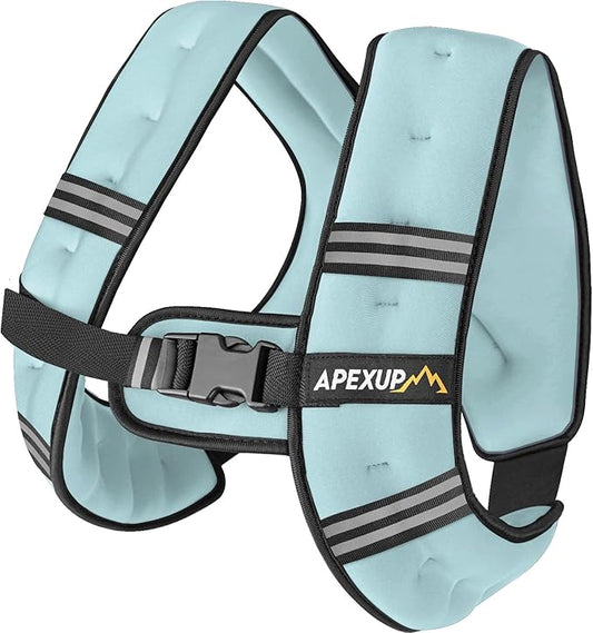APEXUP Weighted Vest with 5lbs/10lbs/15lbs/20lbs/25lbs/30lbs Weights and Reflective Stripe, Weight Vest Men Women for Workout, Strength Training, Running
