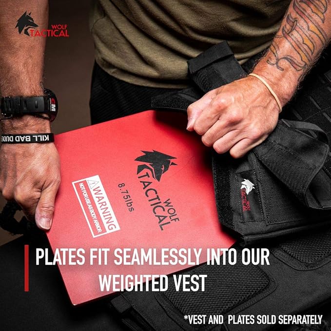 WOLF TACTICAL Weight Vest Plates - 5.75/8.75/14.5/19.75LB Pairs