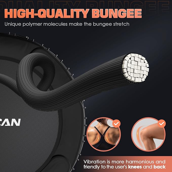 BCAN 450/550 LBS Foldable Mini Trampoline 40"/48" Fitness