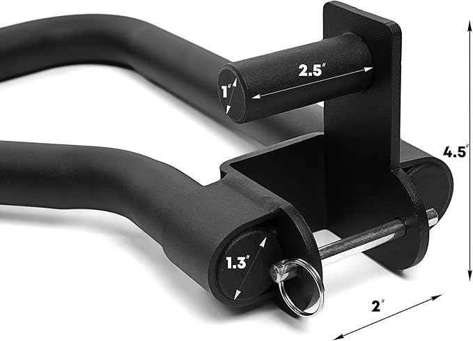 Dip Bar Attachment for Squat & Power Rack 2x2-2.5x2.5-3x3 Inches 1-Inch Hole