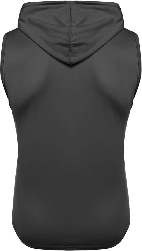 Babioboa Men's Workout Hooded Tank Tops Sleeveless Gym Hoodies Bodybuilding Muscle Shirts
