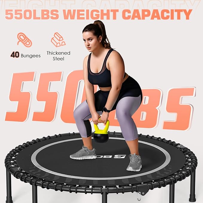 BCAN 450/550 LBS Foldable Mini Trampoline 40"/48" Fitness