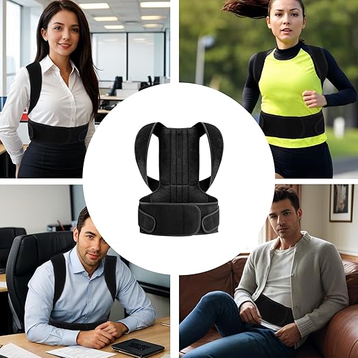 Back Brace Posture Corrector for Women and Men, Full Back Support Straps Straightener, Hunchback Improve Posture-Shoulder, Lumbar and Upper Lower Back Pain Relief (XX-Large)