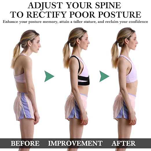 Back Straightener, Adjustable Posture Corrector Belt, Shoulder Corrector for Women, Invisible Posture Brace for Improving Back and Neck Postures Relief Pain（S Size）