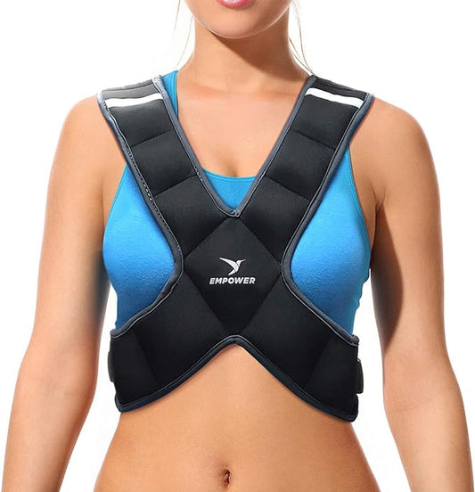 Empower Weighted Walking Vest for Women – Strengthen Muscles, Boost Bone Health, and Burn More Calories (fixed 8lbs, adjustable 4-10lbs or 10-16lbs)