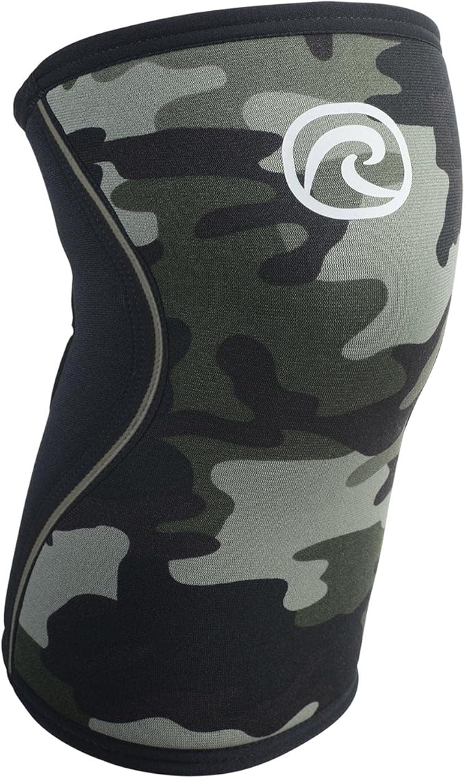 Rehband 5mm Knee Sleeves for Functional Training, Cross-Training & Powerlifting, Weightlifting Knee Support made of Neoprene, Unisex, Colour:Camo, Size:X-Small