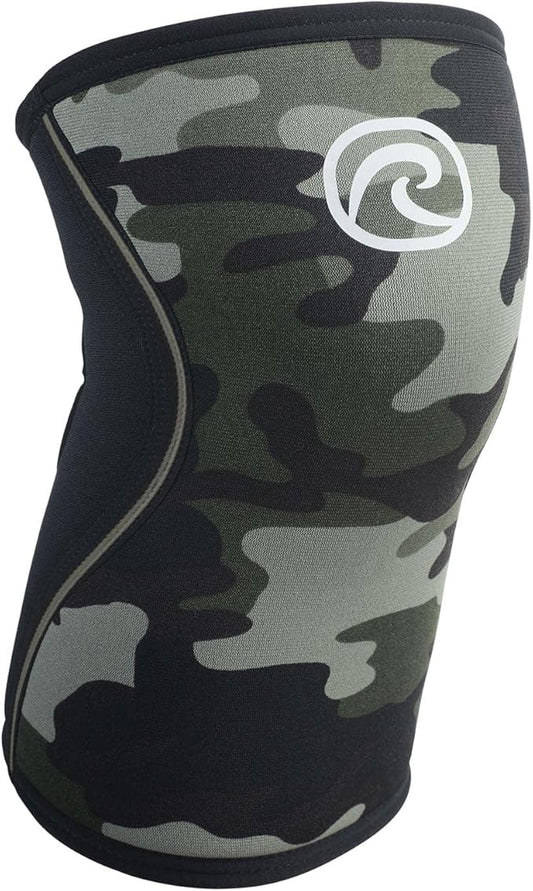 Rehband 5mm Knee Sleeves for Functional Training, Cross-Training & Powerlifting, Weightlifting Knee Support made of Neoprene, Unisex, Colour:Camo, Size:X-Small