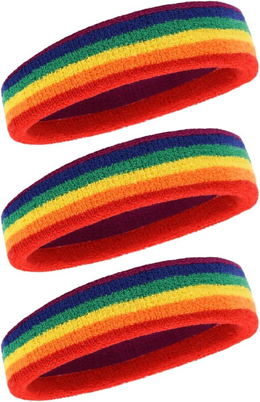 BEACE Sweatbands Sports Headband for Men & Women - Moisture Wicking Athletic Cotton Terry Cloth Sweatband for Tennis, Basketball, Running, Gym, Working Out