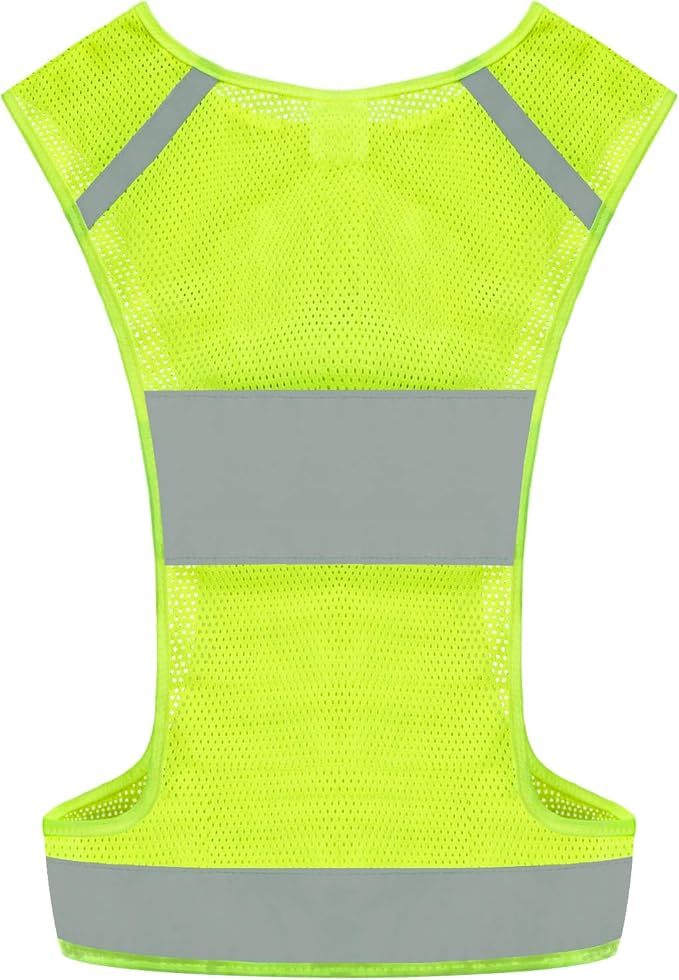 Reflective Vest Safety Running Gear with Pocket,High Visibility for Running,Biking,Walking,Women & Men