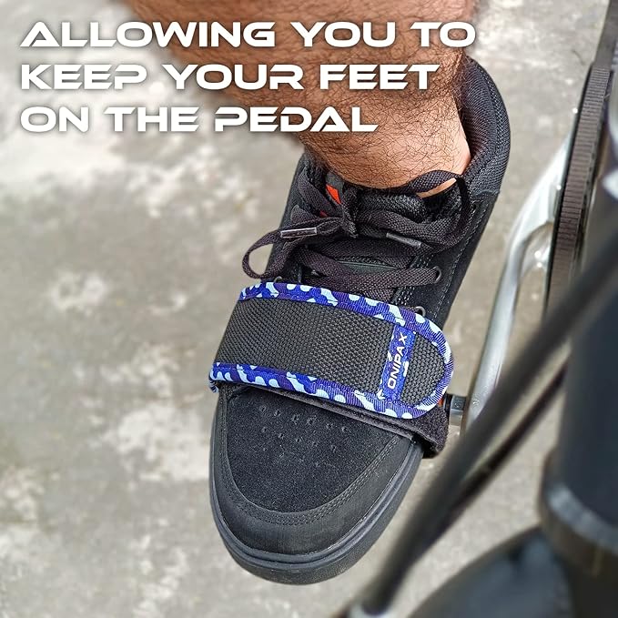 ONIPAX Outdoor Bike Pedal Straps Toe Clips Straps Tape 2 PCS