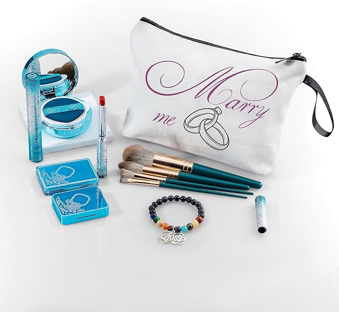 Bachelorette Gifts for Bride,Engagement Gifts,Bridal Shower Gifts for Bride To Be,Small Cosmetic Travel Makeup Bag,Bride Makeup Bag,Engaged Gifts,Bridal Shower Gifts,Funny Engagement Gifts