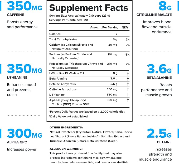 LEGION Pulse Pre Workout - All Natural Nitric Oxide Preworkout Drink to Boost Energy, Creatine Free, Naturally Sweetened, Beta Alanine, Citrulline, Alpha GPC (Green Apple)