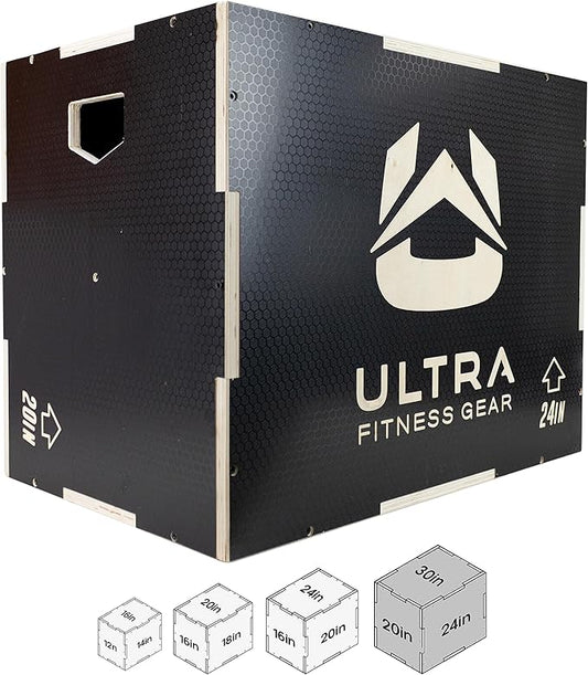 Plyo Box - Anti-Slip Wood 3-in-1 Plyometric Jump