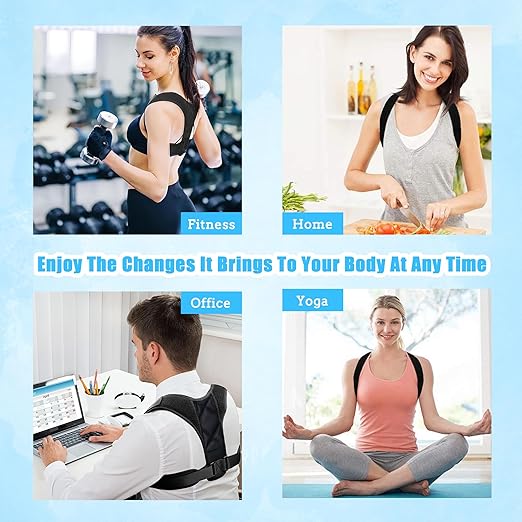 Back Brace Posture Corrector for Women and Men - Invisible & Mesh Breathable Upper Back Brace - Adjustable Back Straightener - Relieve Shoulder, Neck & Back Pain, 1 PCS