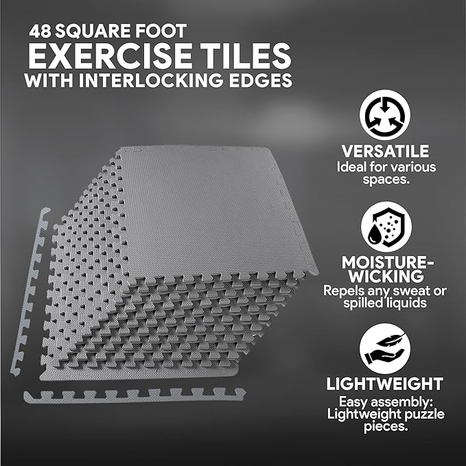 BalanceFrom Puzzle Exercise Mat with EVA Foam Interlocking