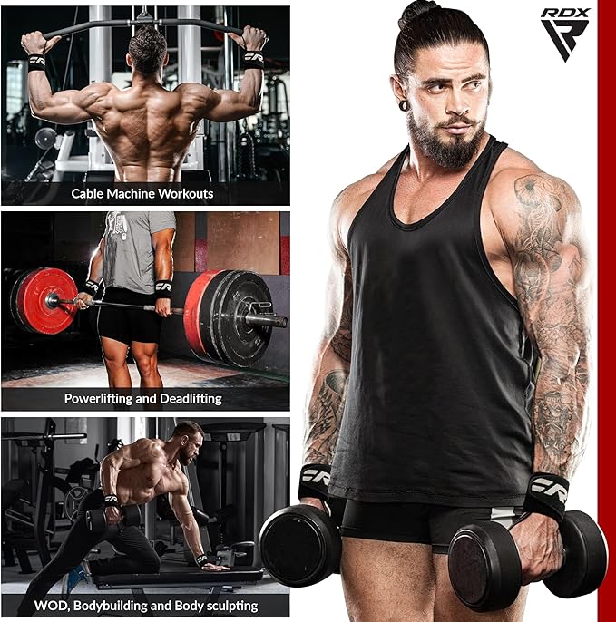 RDX Wrist Wraps for Weightlifting (Pair), IPL USPA Approved, Elasticated 18” Cotton Straps Support with Thumb Loop, Gym Wrap for Weight Lifting Powerlifting Competition Strength Training Bodybuilding