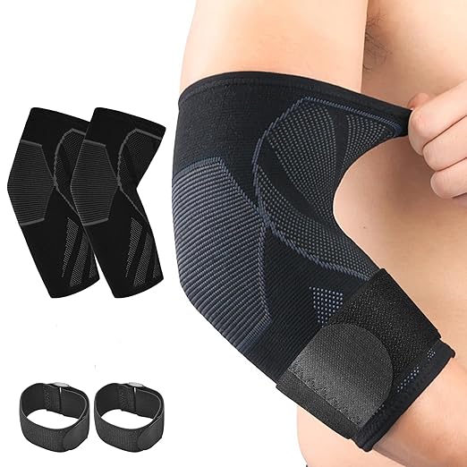 Arm Supports Sleeve,Elbow Compression Sleeve (1 Pair)，Tennis Elbow Braces for Tendonitis and Tennis Elbow，Arm Supports Sleeves golfer，tennis elbow relief for women & men,elbow sleeve for weightlifting