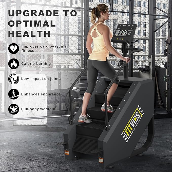 Stair Stepper Machine, Continuous climbing Stair Machine, Commercial Grade Stair Stepping Machine for Cardio and Lower Body Workouts, Max Load 375LBS