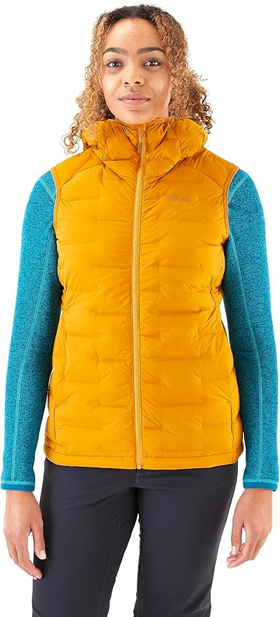 Rab Women's Cubit Stretch Down Insulated Lightweight Vest for Hiking, Climbing, and Skiing