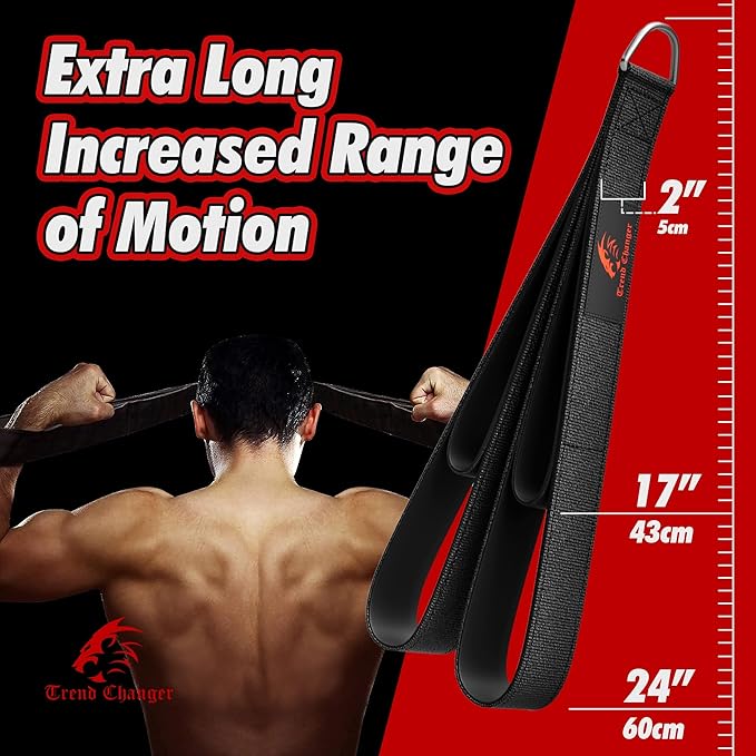 Tricep Rope Cable Attachment 17'' & 24'' Loop for Tricep Pull Cable Extensions and Face Pulls/Triceps Pressdowns/Cable Overhead Presses/Tricep Push Downs