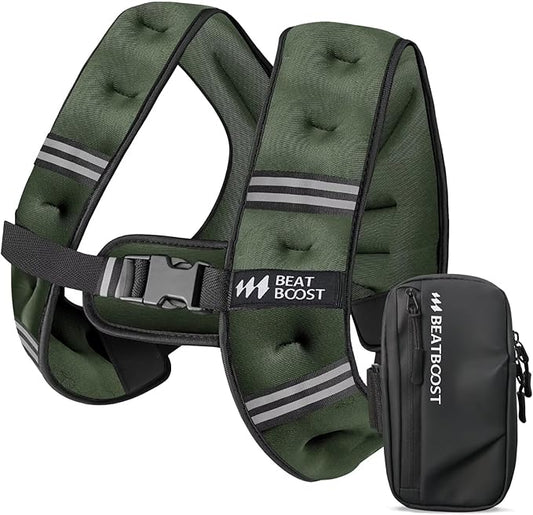 Weighted Vest for Women Men BeatBoost 5 10 15 20 25 30 lb Weight Vest with Ironsand for Walking Strength Training Running Workout