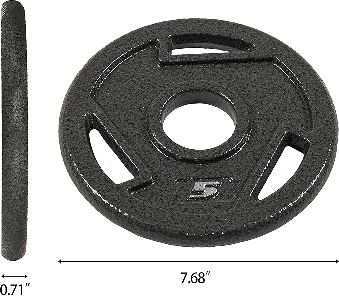 Signature Fitness Olympic 2-Inch Cast Iron Plate Weight