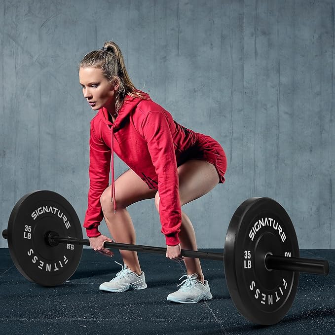 Signature Fitness Olympic Bar for Weightlifting and Power