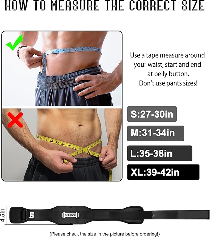 Seektop Weight Lifting Belt - Gym Lifting Belt 4 Inch