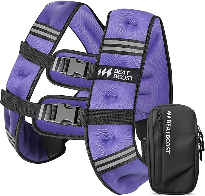 Weighted Vest for Women Men BeatBoost 5 10 15 20 25 30 lb Weight Vest with Ironsand for Walking Strength Training Running Workout