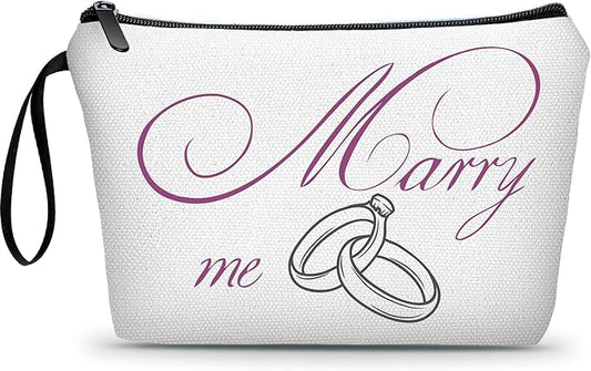 Bachelorette Gifts for Bride,Engagement Gifts,Bridal Shower Gifts for Bride To Be,Small Cosmetic Travel Makeup Bag,Bride Makeup Bag,Engaged Gifts,Bridal Shower Gifts,Funny Engagement Gifts