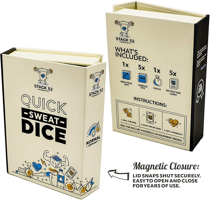 Quick Sweat Fitness Dice. Bodyweight Exercise Workout Game.