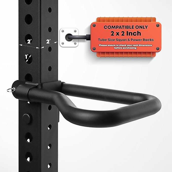Dip Bar Attachment for Squat & Power Rack 2x2-2.5x2.5-3x3 Inches 1-Inch Hole