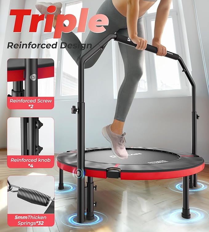 BCAN 40"/48" Foldable Mini Trampoline 330lbs/440lbs