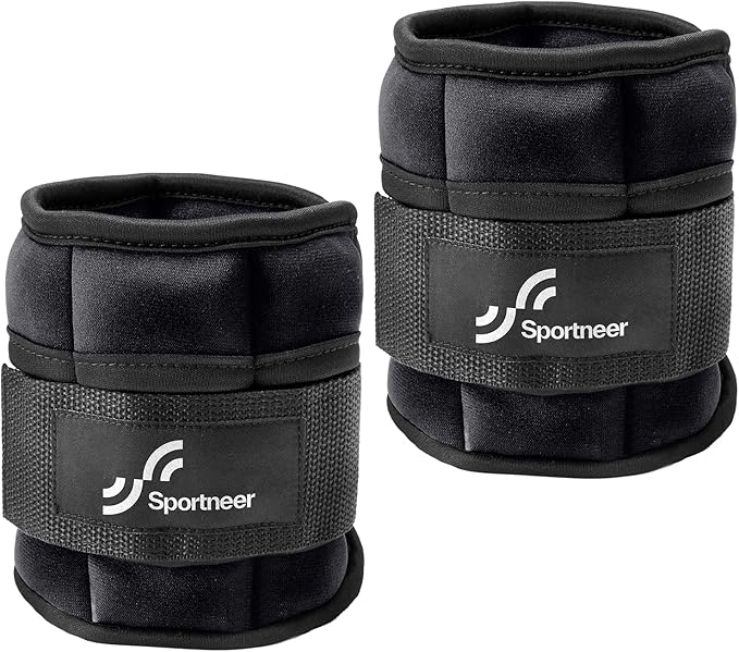 Sportneer Adjustable Ankle Wrist Weights for Men Women Kids 2 lbs 1 Pair 4 lbs