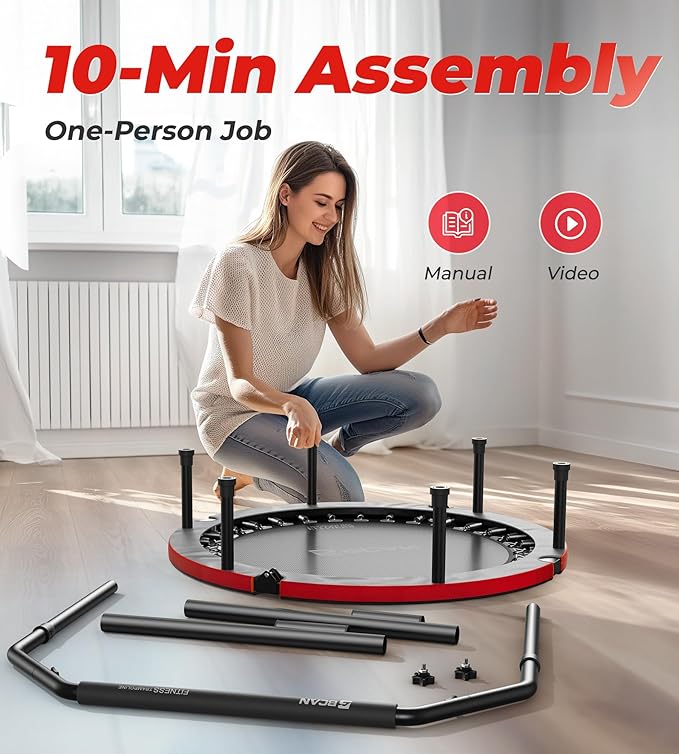 BCAN 40"/48" Foldable Mini Trampoline 330lbs/440lbs