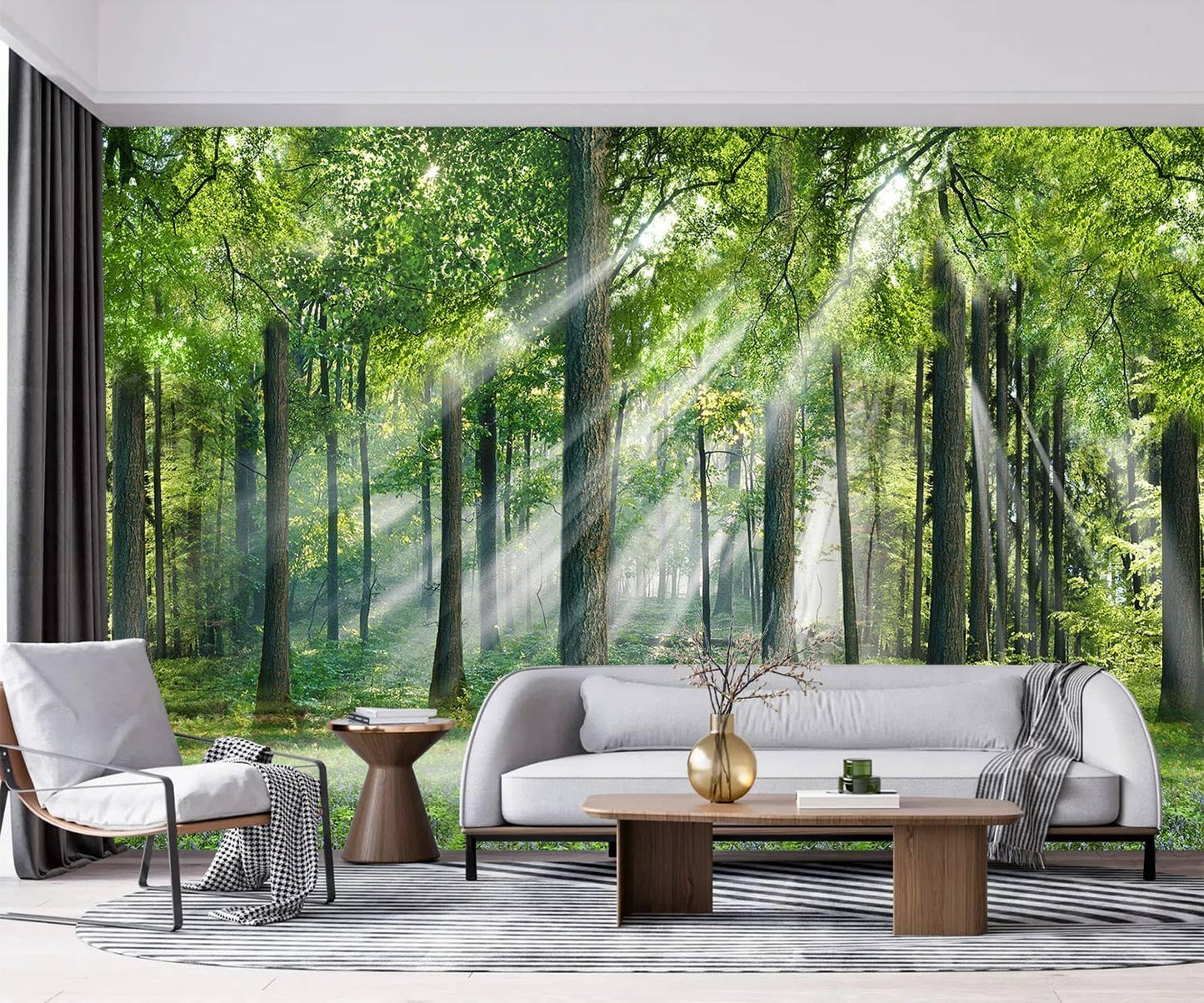-Sunshine Forest Living Room Wallpaper XT24 S 100" x 65"