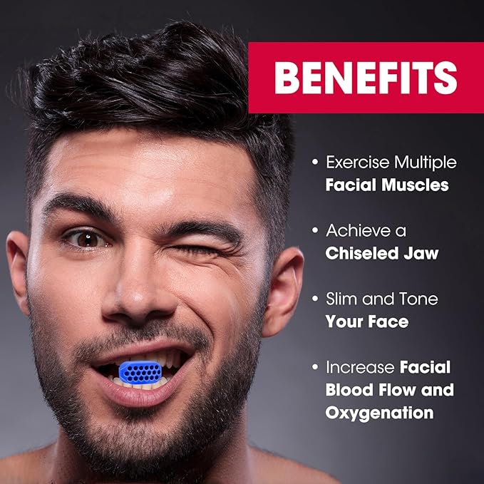 CXYARY 6PCS Jaw Exerciser for Men & Women 3 Resistance